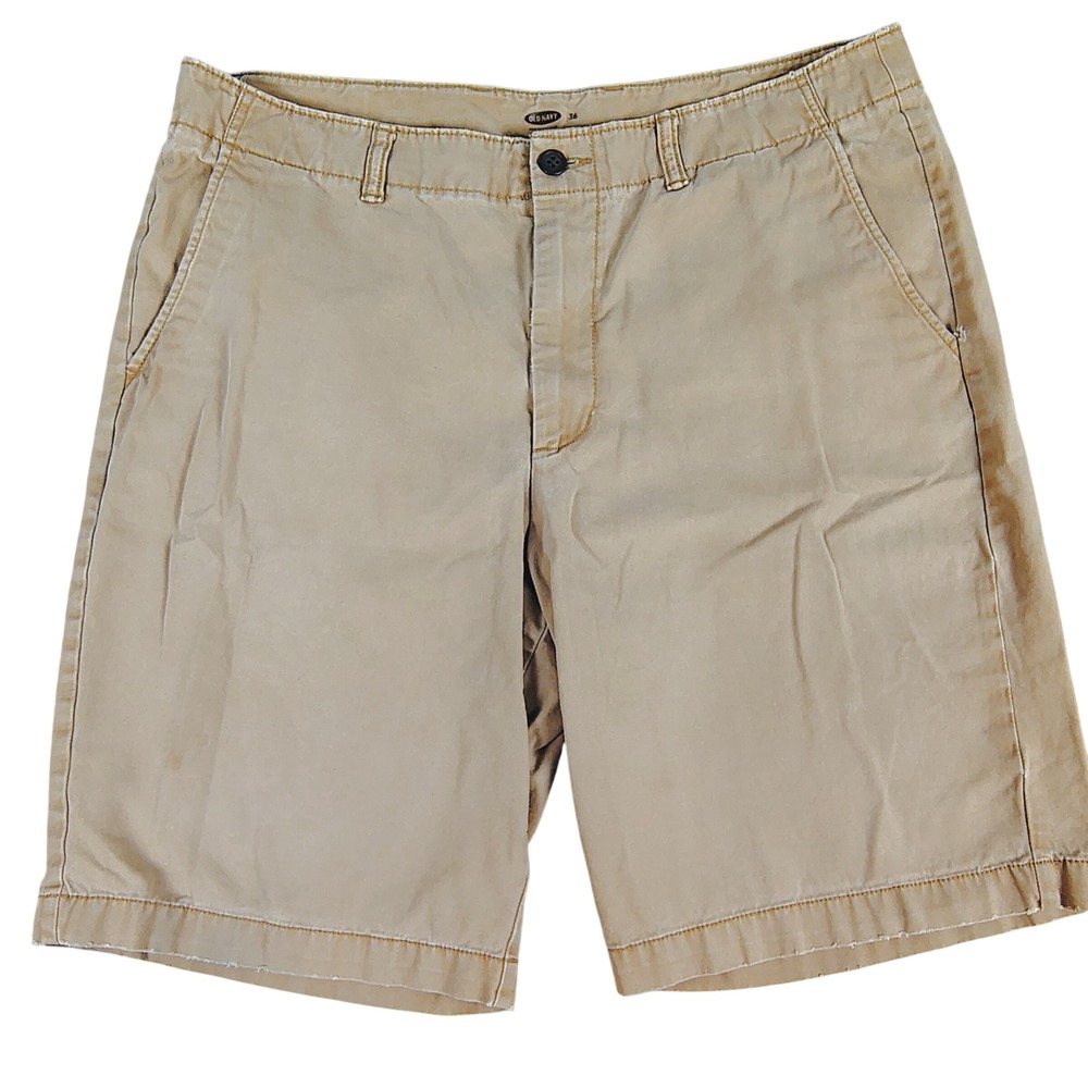 Old Navy Mens SZ 36‎ Chino Shorts Tan Cotton Twill Gorpcore Dadcore Utility
